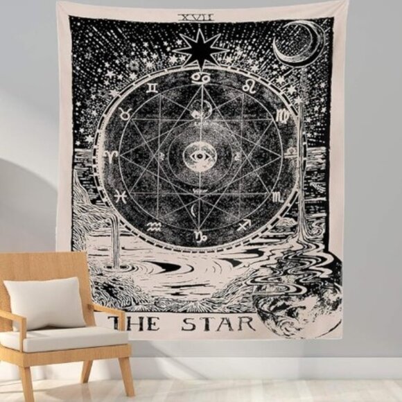 The Star Tarot Card Tapestry | Urban Outfitters - Picture 4 of 7
